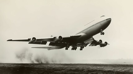 Boeing 747 Jumbo Jet Taking Off During Flight