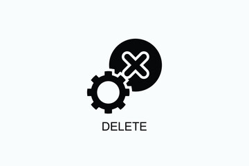 Delete Icon Or Logo Isolated Vector Illustration
