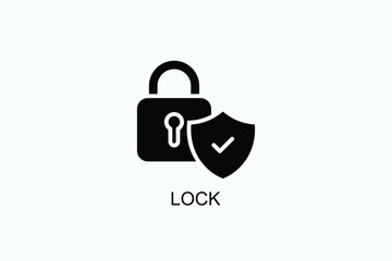 Lock Icon Or Logo Isolated Vector Illustration
