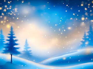 christmas tree with snowflakes