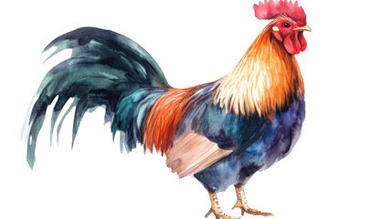 Fototapeta premium rooster isolated on white background