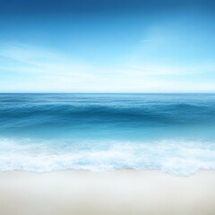 serene ocean view with gentle waves and clear blue sky