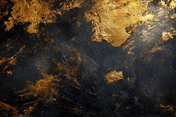 Abstract luxury gold and black metal texture with polished gold accents dark matte surface. This sleek and modern design offers minimal yet premium look, perfect for corporate and branding visuals