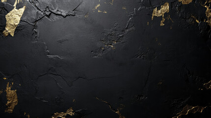 Obraz premium Dark matte black surface with subtle gold foil accents, rich texture, perfect for premium branding, modern and stylish, ultra high resolution, isolated background