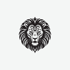 Download a stunning lion face vector silhouette with intricate tribal details. Perfect for tattoos, logos, wall art, and digital designs. High-quality black and white illustration