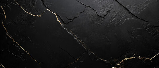 Dark matte black surface with subtle gold foil accents, showcasing rich texture ideal for premium branding. This modern and stylish design is perfect for high resolution applications