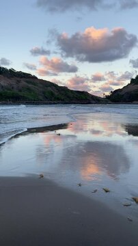 Sunset Reflection on the Beach at Tombolo, Martinique