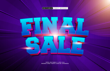 final sale editable text effect with a sale and promo text style