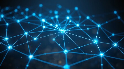 Abstract Tech Background with Glowing Digital Connections