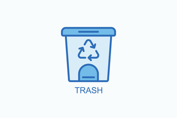 Trash Icon Or Logo Isolated Vector Illustration