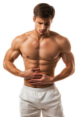 Fototapeta premium PNG Real man fitness shorts health.