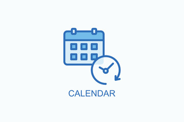 Calendar Icon Or Logo Isolated Vector Illustration