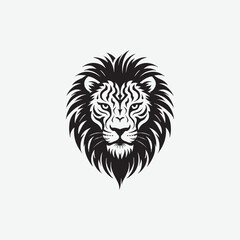 Download a stunning lion face vector silhouette with intricate tribal details. Perfect for tattoos, logos, wall art, and digital designs. High-quality black and white illustration