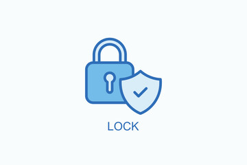 Lock Icon Or Logo Isolated Vector Illustration