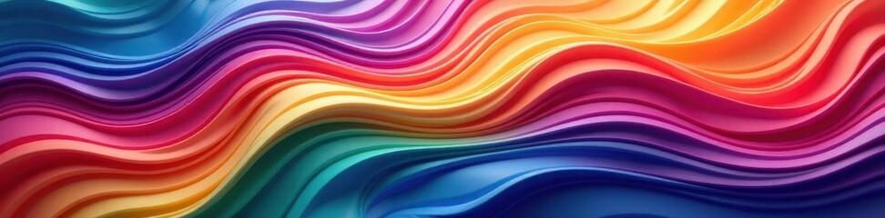 Naklejka premium Fluid, vibrant rainbow stripes, abstract background, abstract design, texture