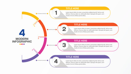 Infographic 4 options or step for presentation. Business icons concept.
