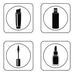 Beauty Cosmetics Icon Collection