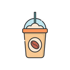 Coffee cup icon vector image with a white background