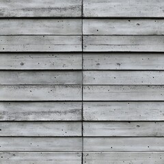 Fototapeta premium Horizontal Concrete Slats Wall Texture Background With Seamless Tileable Pattern