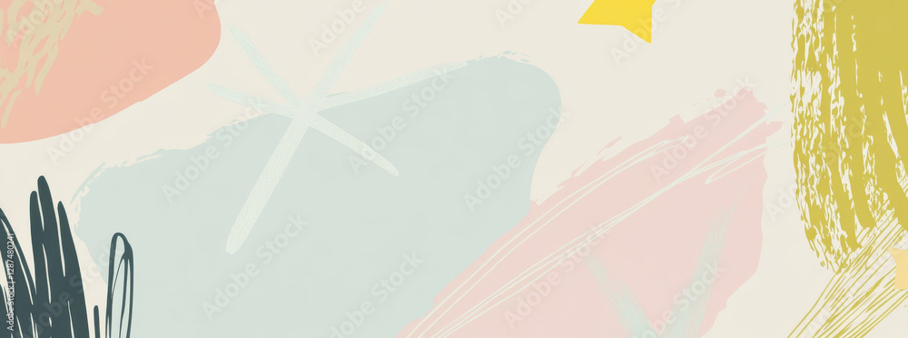 Poster abstract background with colorful shapes and textures
