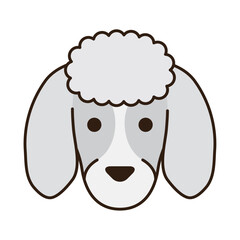 Vector image of a dog icon on white background