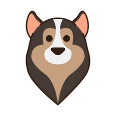 Vector image of a dog icon on white background