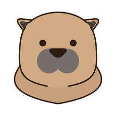 Vector image of a dog icon on white background