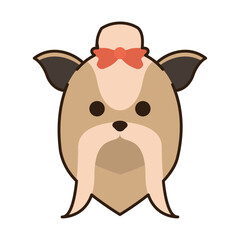 Vector image of a dog icon on white background