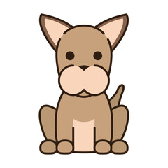 Vector image of a dog icon on white background