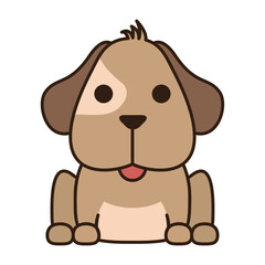 Vector image of a dog icon on white background