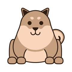 Vector image of a dog icon on white background