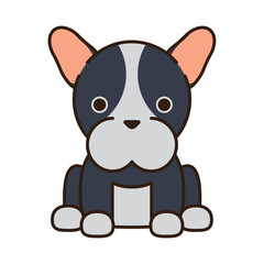 Vector image of a dog icon on white background