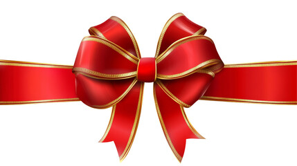 Elegant red ribbon bow with transparent background png for holiday decorations ideal for festive events