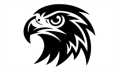 eagle head vector, Black and White Eagle Head