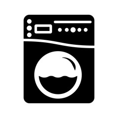 Washing machine icon with linear style vector illustration, pictogram isolated on white background. color editablevector illustration, pictogram isolated on white background. color editablevector illu