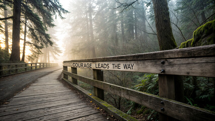courage leads the way Text