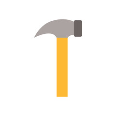 Vector image of a hammer icon with a white background