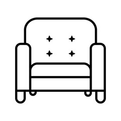 Sofa icon vector illustration. sofa sign and symbol. furniture icon vector illustration, pictogram isolated on white background. color editable