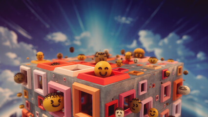 Colorful Connections A World of Emoticons in Motion