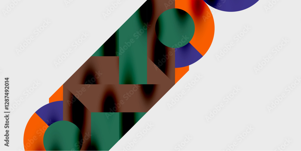 Poster Vibrant abstract background circles with smooth gradients, creating a dynamic and modern design. Ideal for creative, tech, or contemporary-themed projects