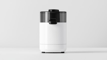 White kitchen appliance on counter, minimalist background. Use product catalog