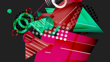 Abstract background geometric design with colorful gradients