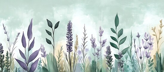 Lavender Field, Pastel, Outdoors