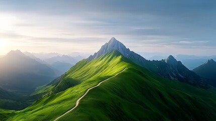 Fototapeta premium Alpine Peak Sunrise Scenic Drive