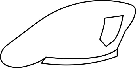 Military beret icon, berets of army special forces designs emblem in simple styles represents military service, patriotism, and soldier's dedication to duty, isolated on transparent background,