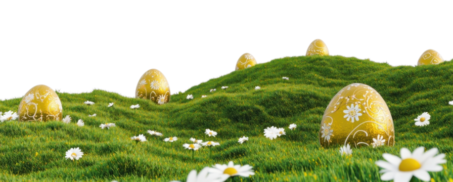 PNG 6 Easter eggs daisy outdoors flowers.