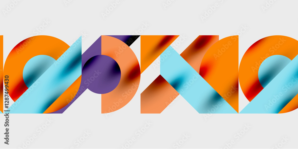 Aufkleber Vibrant abstract background circles with smooth gradients, creating a dynamic and modern design. Ideal for creative, tech, or contemporary-themed projects