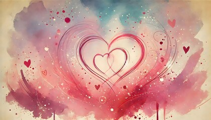 abstract valentine heart shape background 