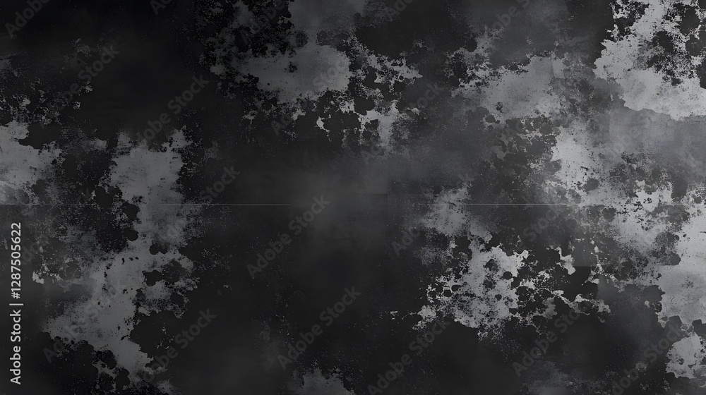 Poster dark abstract background featuring textured patterns of black and white