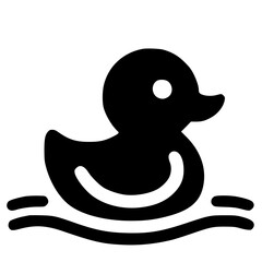 Silhouette of a duckling